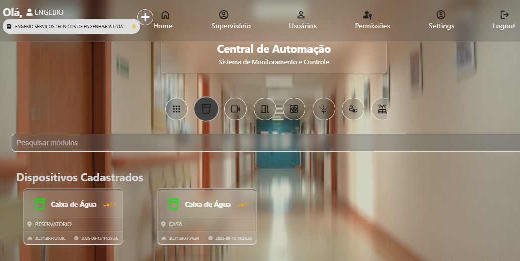 Dashboard do Sistema